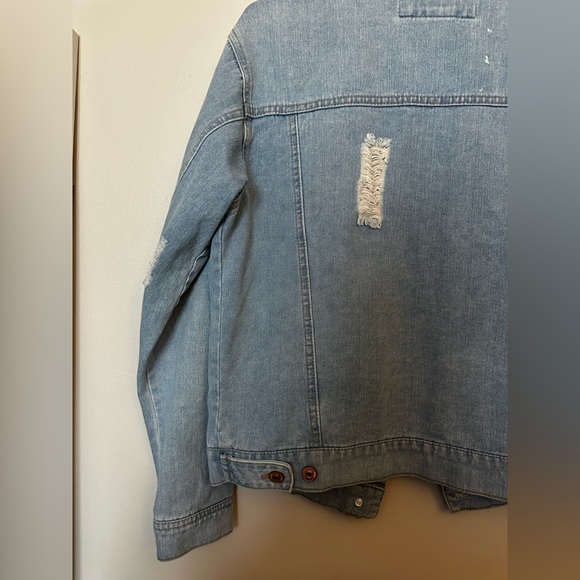 Forever 21 Distressed Blue Denim Jacket - Picture 2 of 9